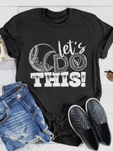 Kurzärmliges T-Shirt mit „Let's Do This“-Print für Baseball-Mama